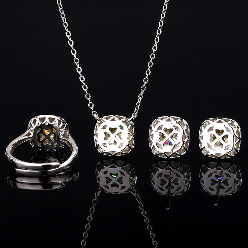 Ensemble de diamants jaunes taille fleur de glace en diamant à haute teneur en carbone