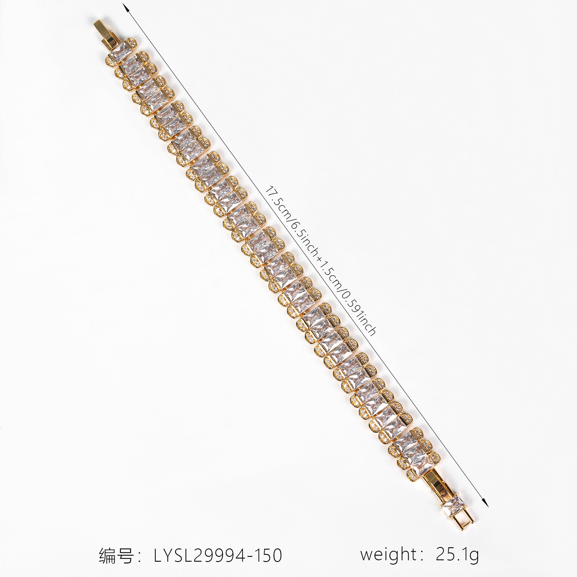 Luxury Emerald Cut Crystal Tennis Bracelet – Elegant Statement Jewelry for Women