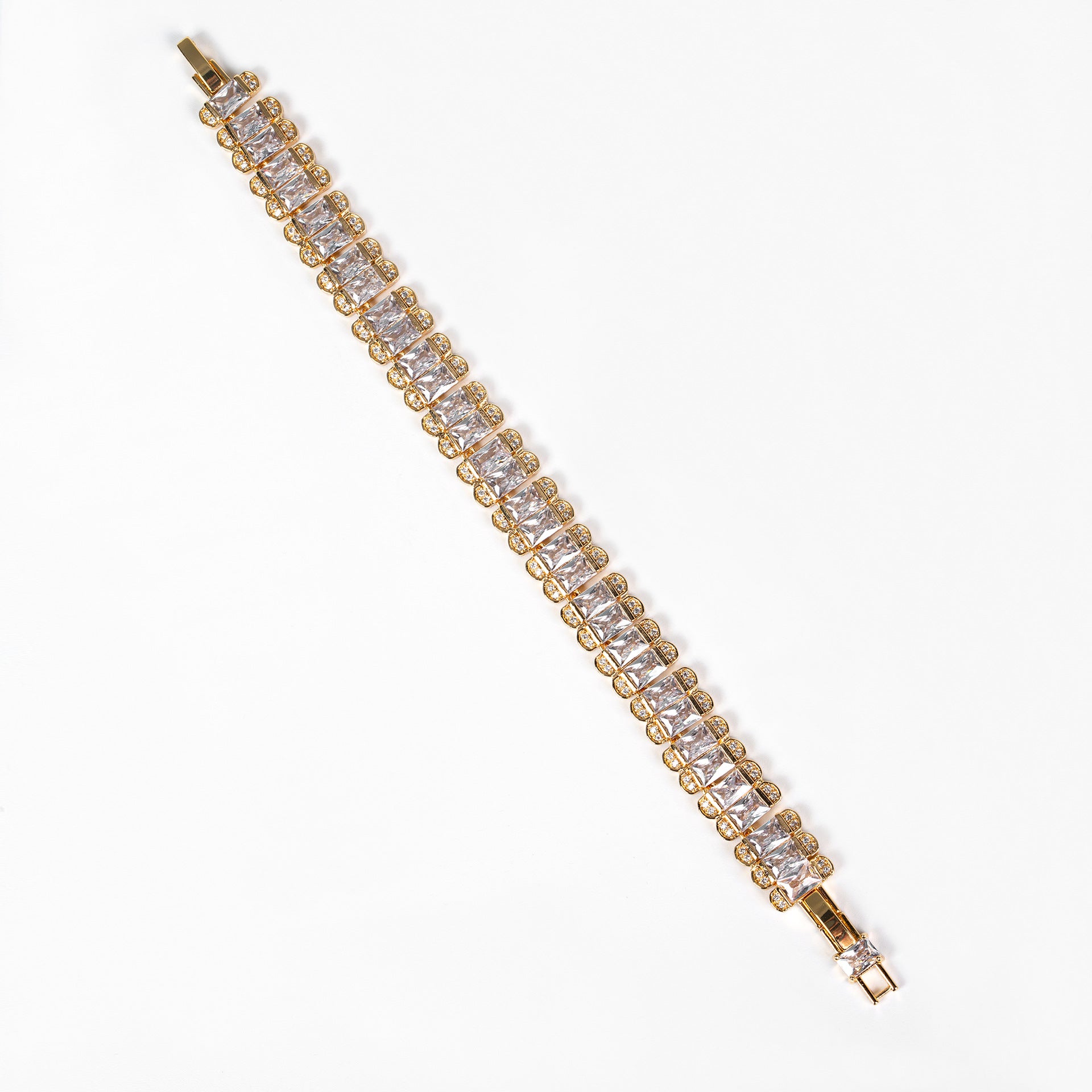 Luxury Emerald Cut Crystal Tennis Bracelet – Elegant Statement Jewelry for Women