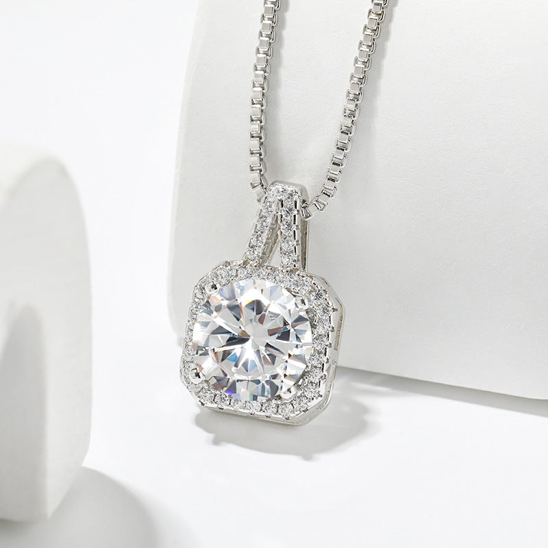Fashion Sugar Cube Gem Necklace