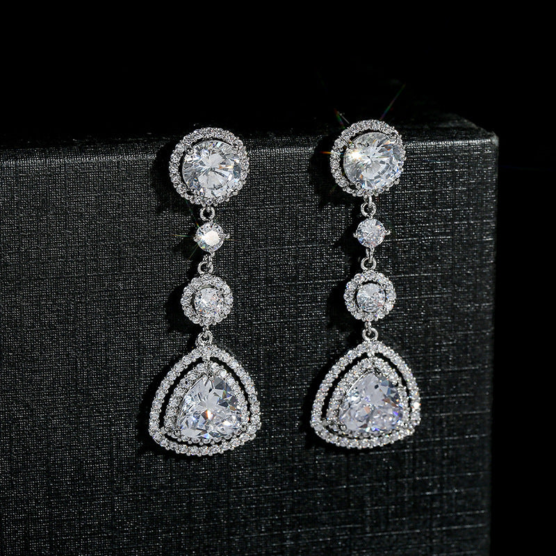 Vintage Inspired Pink Crystal Earrings – Red Teardrop Gemstone Luxury Jewelry