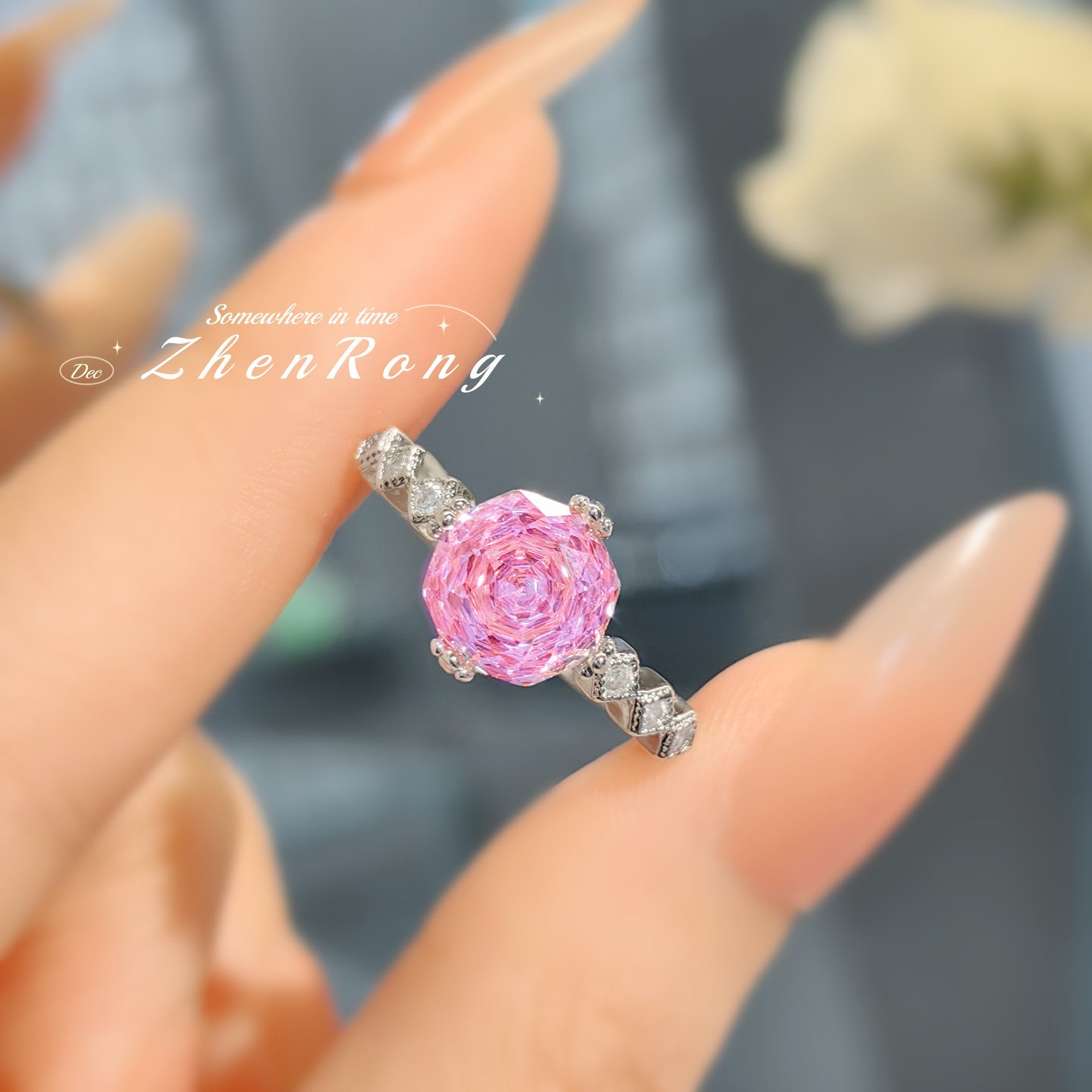 Octagonal Millennium Rose Che Paraiba Color Treasure Series