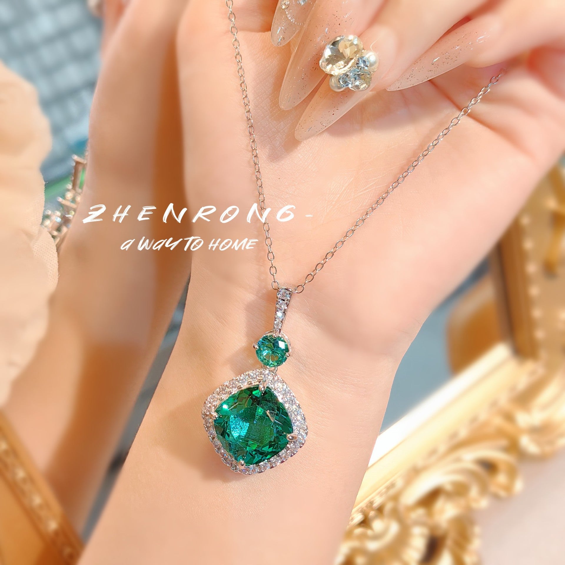 Paraiba square sapphire color treasure series
