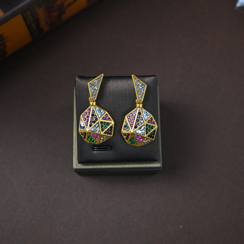 Vintage Personality Gold Plated Geometric Earrings