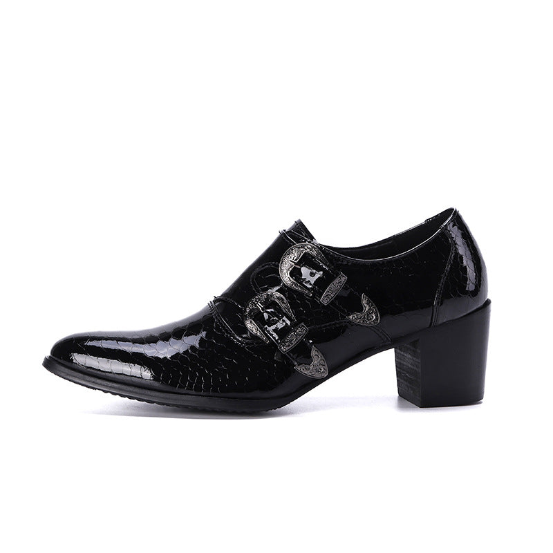 British Black Leather High Top Martin Boots