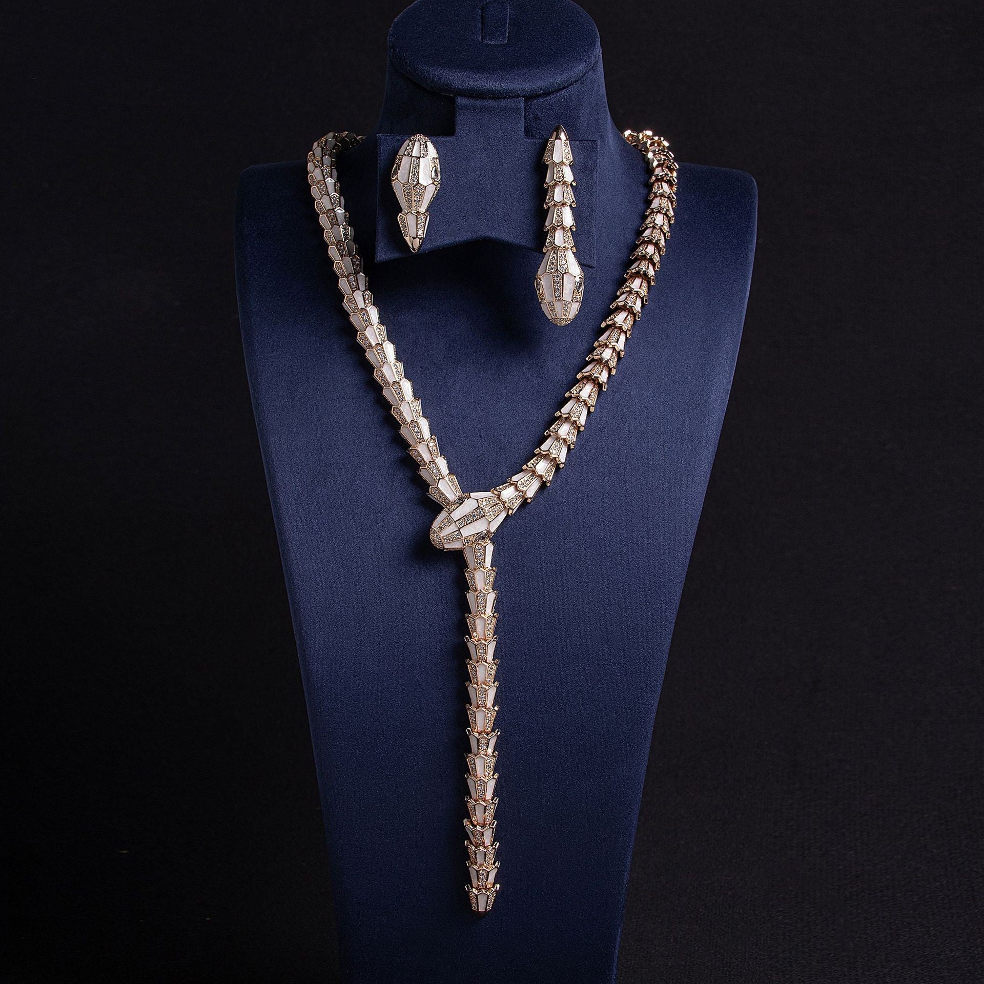 Snake oil necklace personalized niche fashion retro snake necklace set