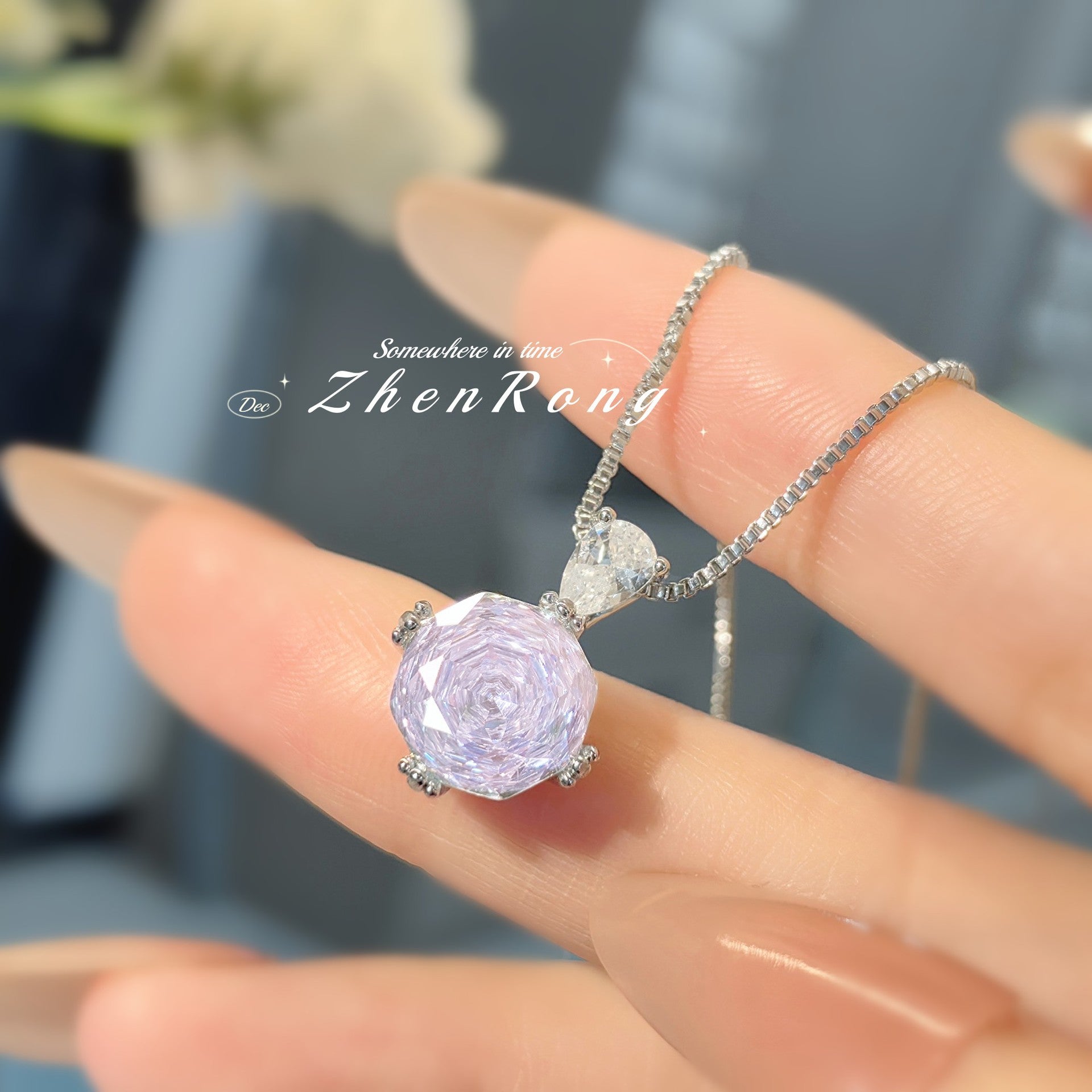Octagonal Millennium Rose Che Paraiba Color Treasure Series