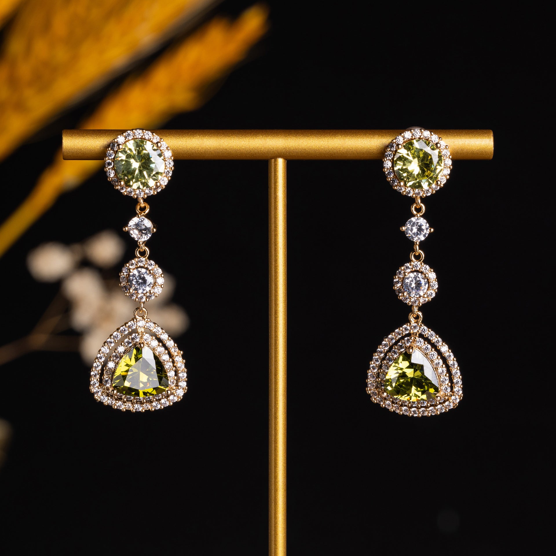 Vintage Inspired Pink Crystal Earrings – Red Teardrop Gemstone Luxury Jewelry