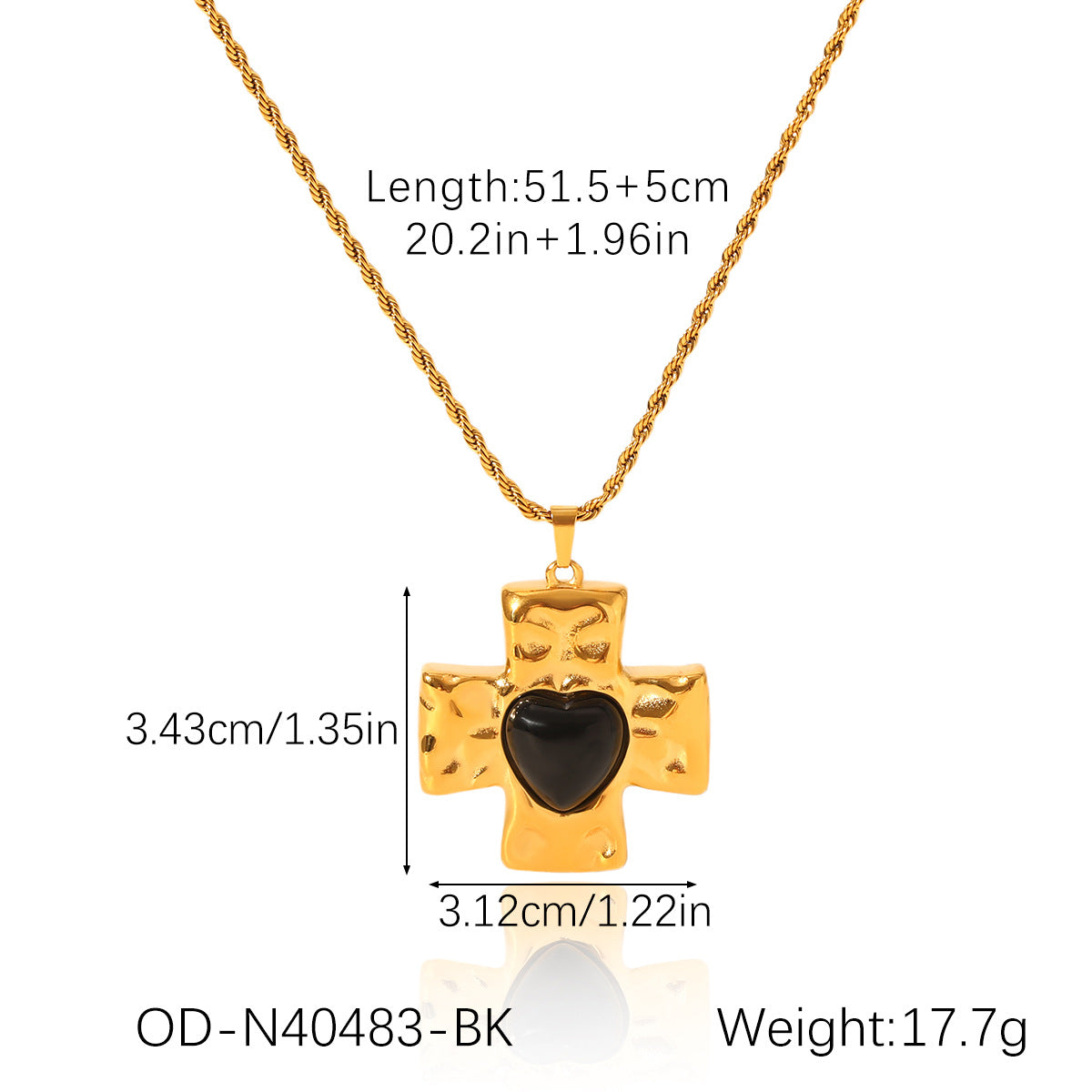Fashion Titanium Steel Cross Clavicle Pendant Chain