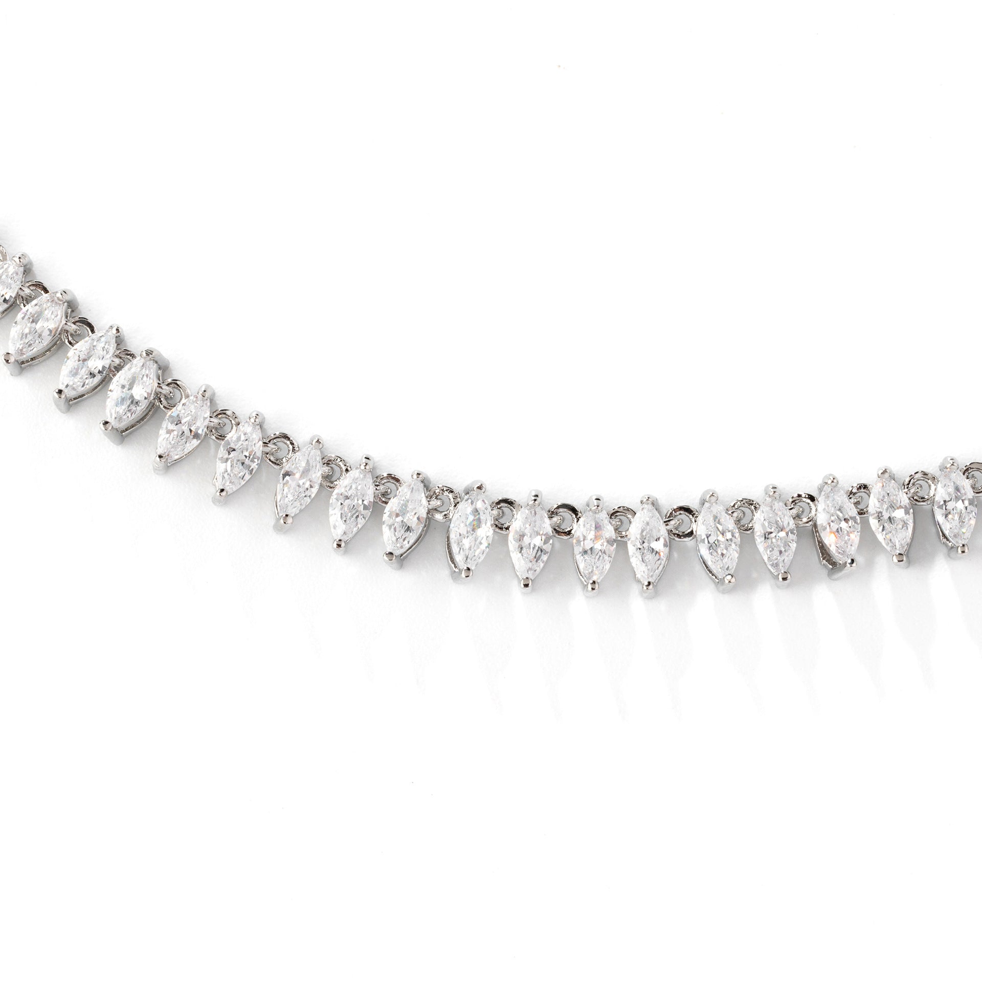 Luxury Clear Crystal Necklace Earrings Set – Elegant Bridal Jewelry for Women