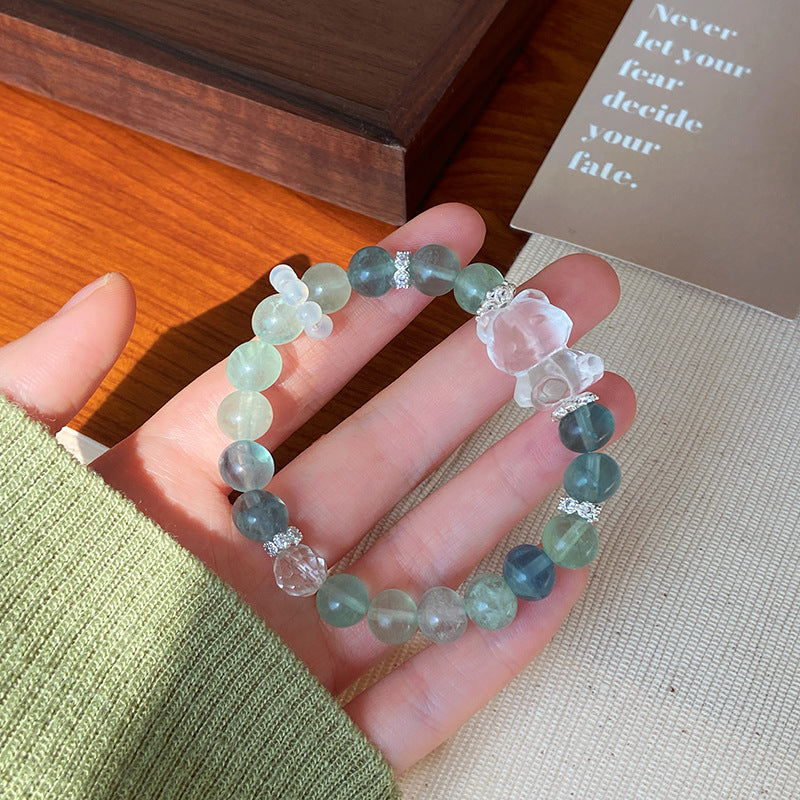 Natural Mint Green Fluorite Bracelet