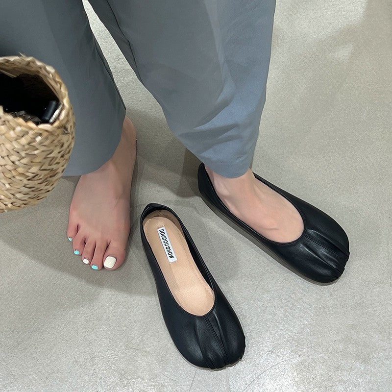 Fashion Soft Sole Versatile Round Head Loafers