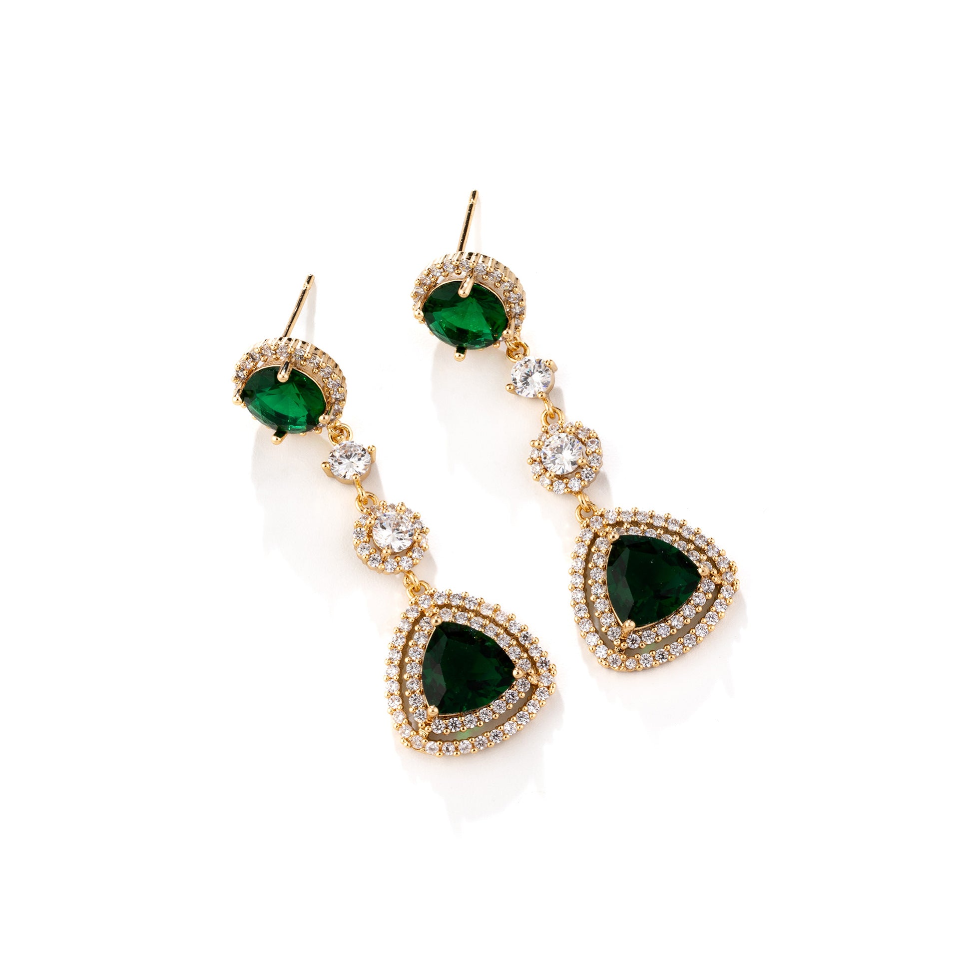 Vintage Inspired Pink Crystal Earrings – Red Teardrop Gemstone Luxury Jewelry