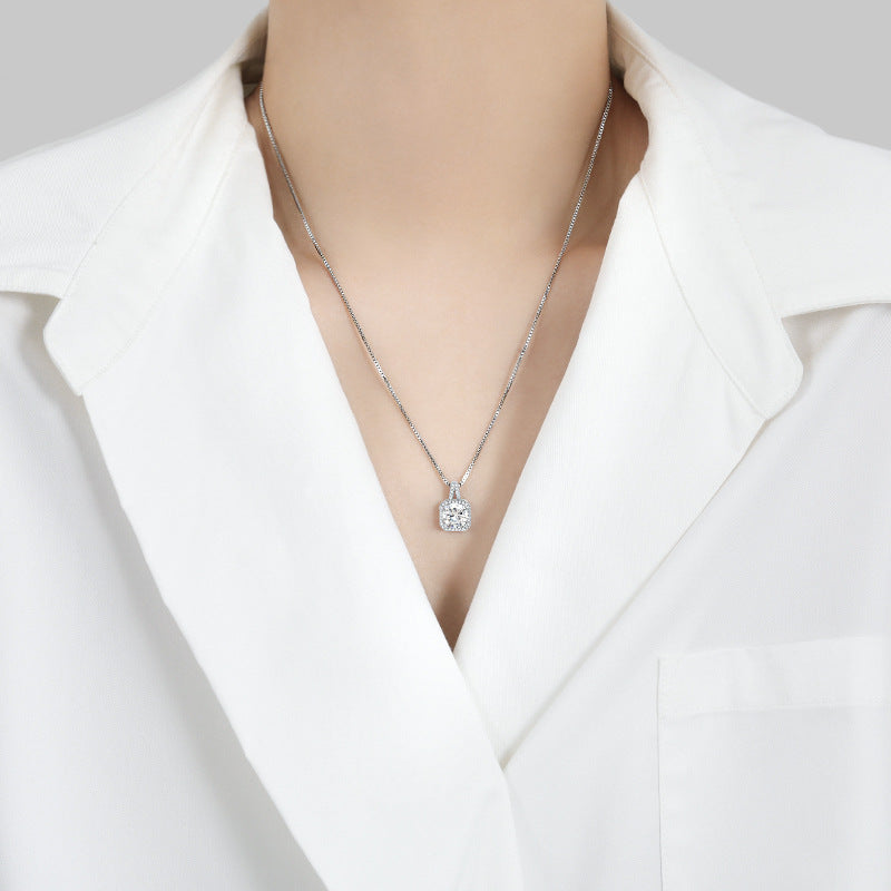 Fashion Sugar Cube Gem Necklace