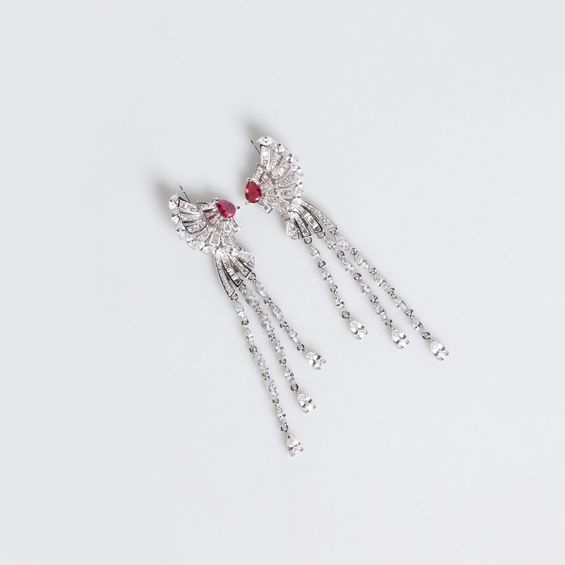 Elegant Green Crystal Wing Necklace and Earrings Set – Luxury Fantasy Jewelry Collection