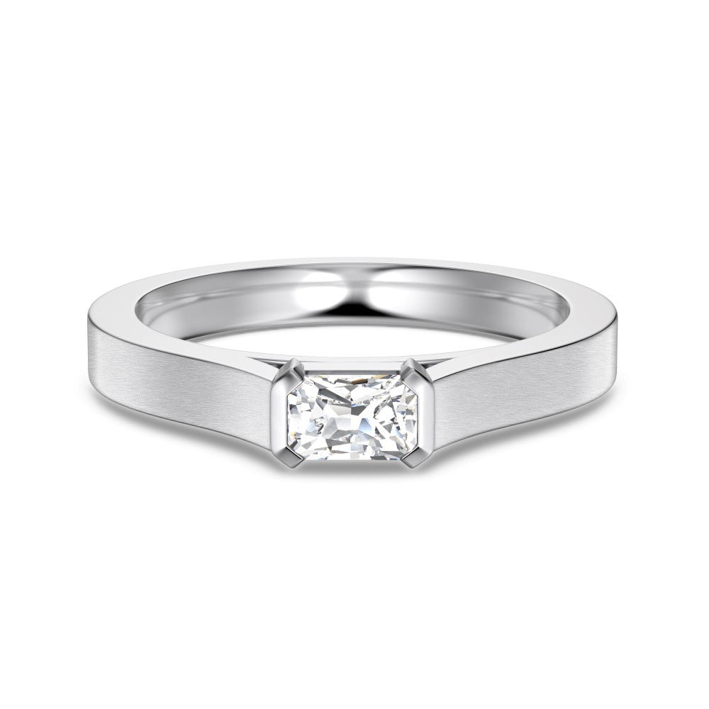 Fashion matte zircon ring