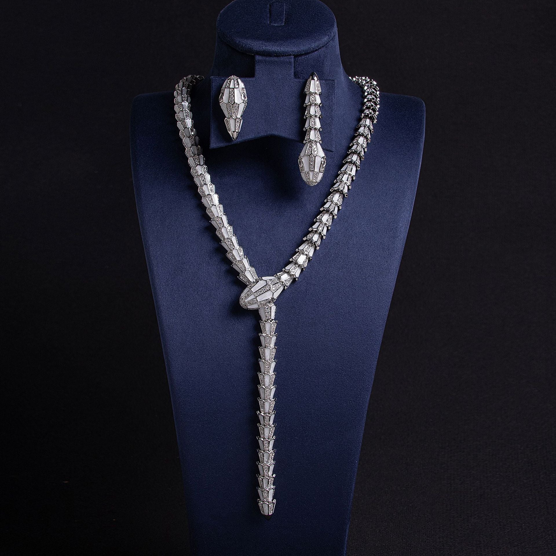 Snake oil necklace personalized niche fashion retro snake necklace set