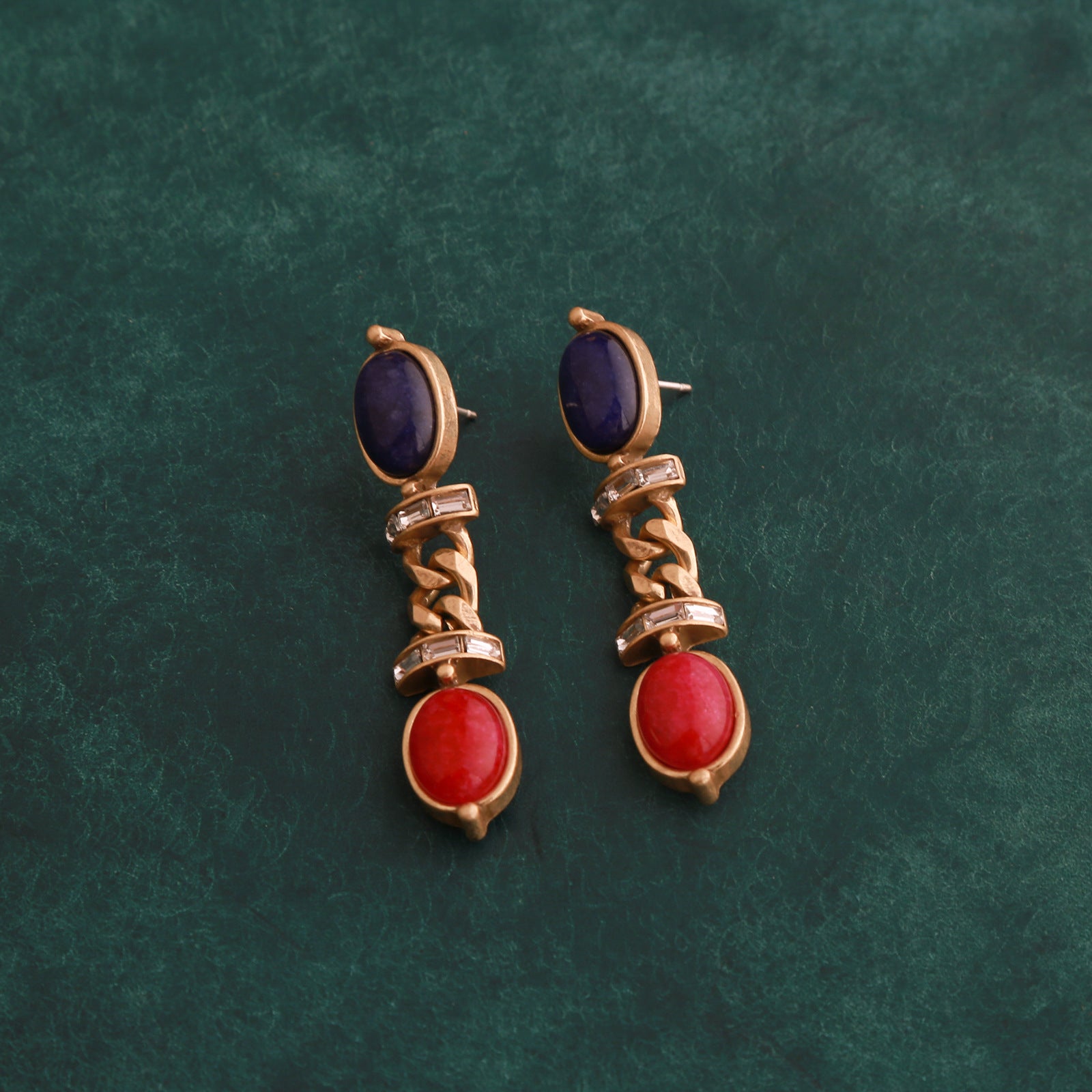 Medieval colored gemstone jewelry set