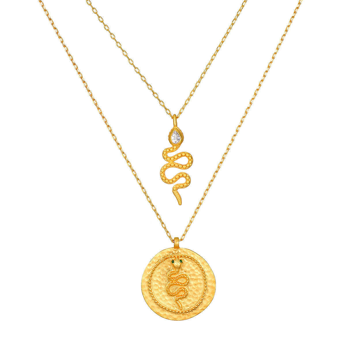 Sun and Moon Double Stacked Necklace