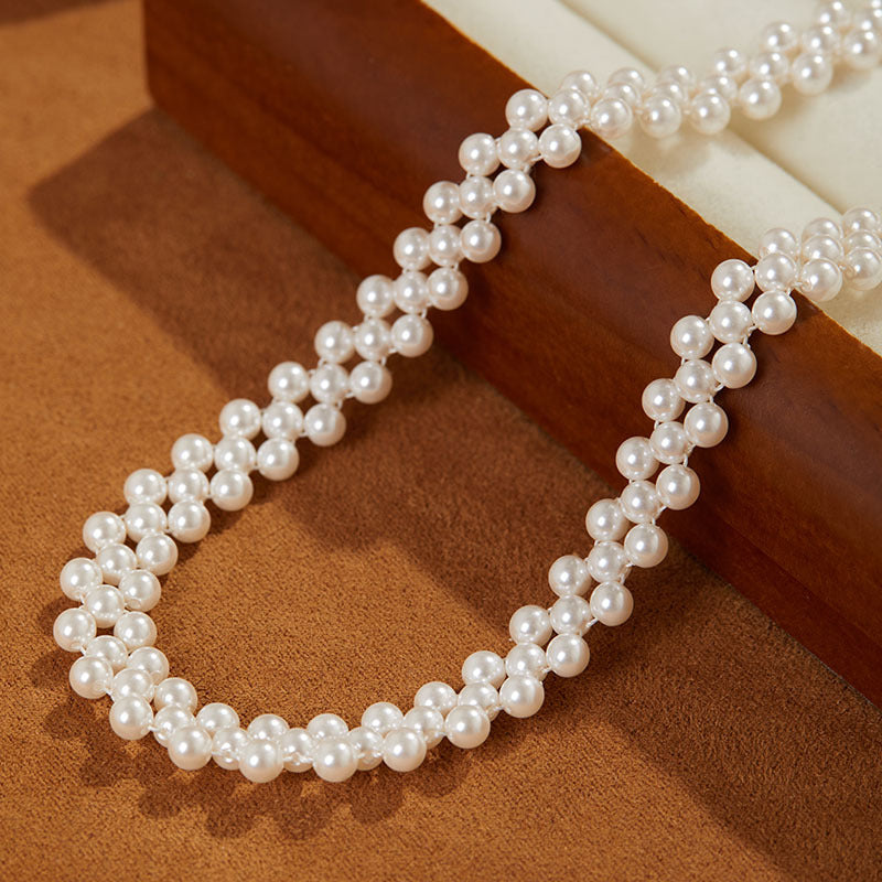 Stylish and elegant pearl multi-layer necklace