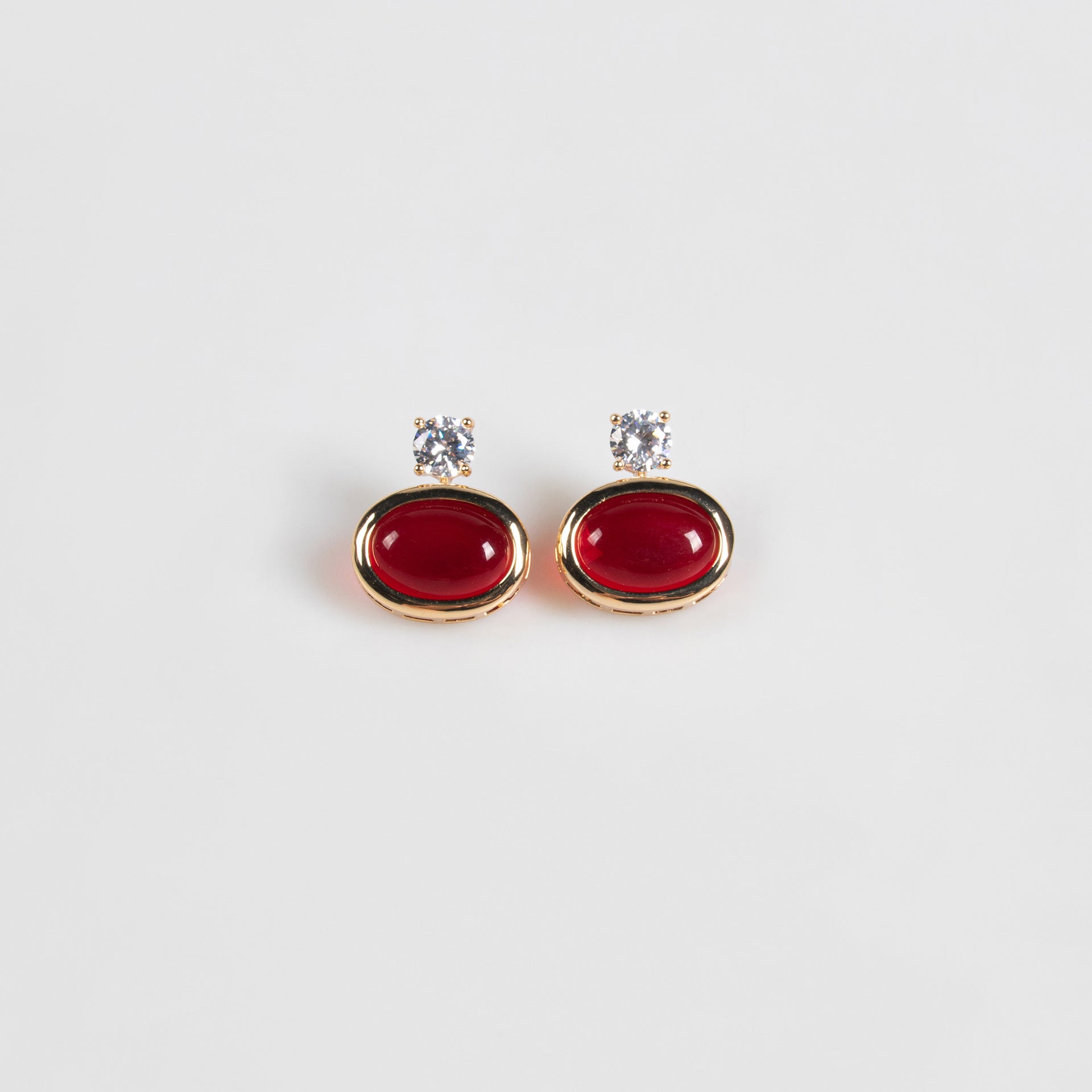 Parure collier et boucles d'oreilles émeraude plaquée vintage