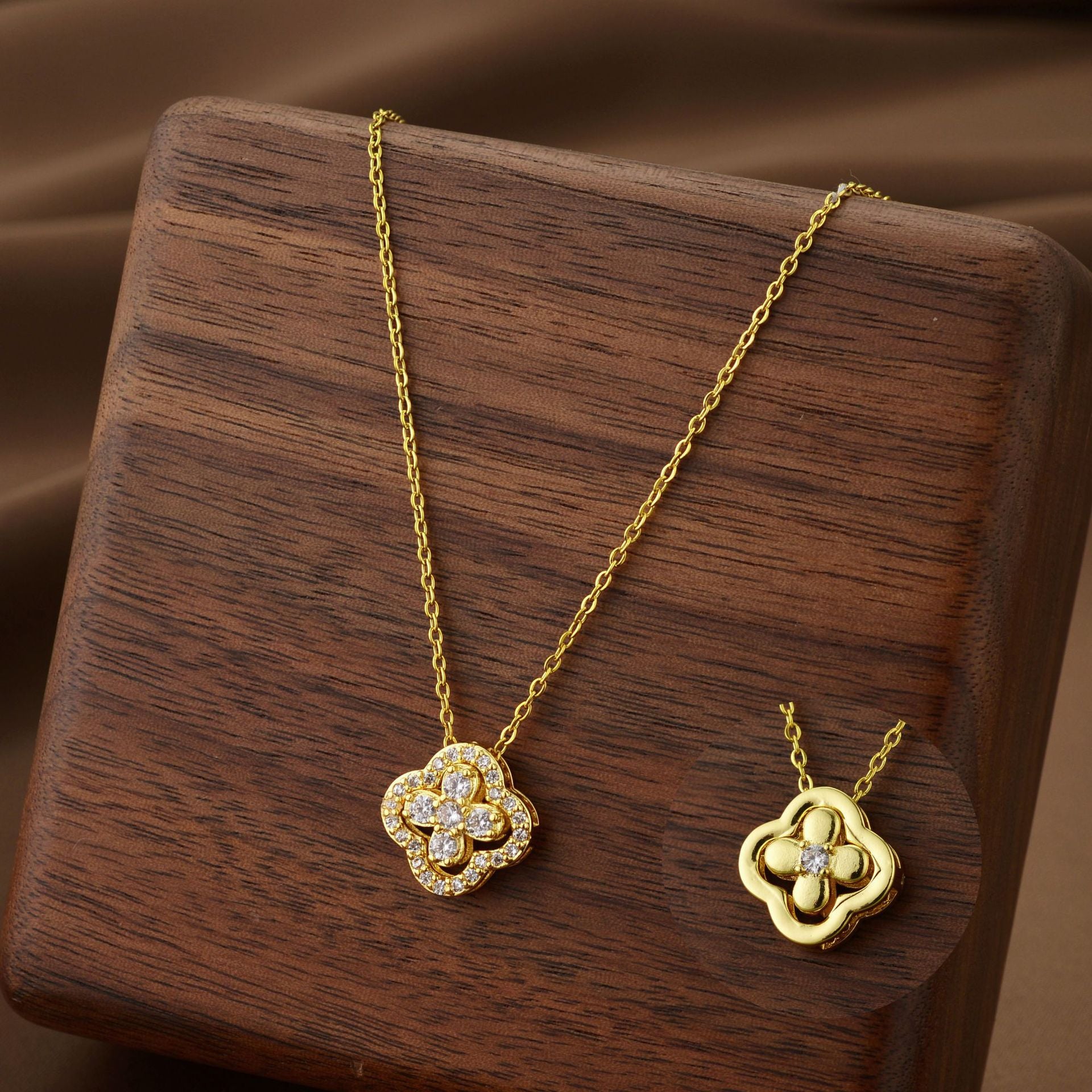 Lucky Clover Titanium Steel Necklace