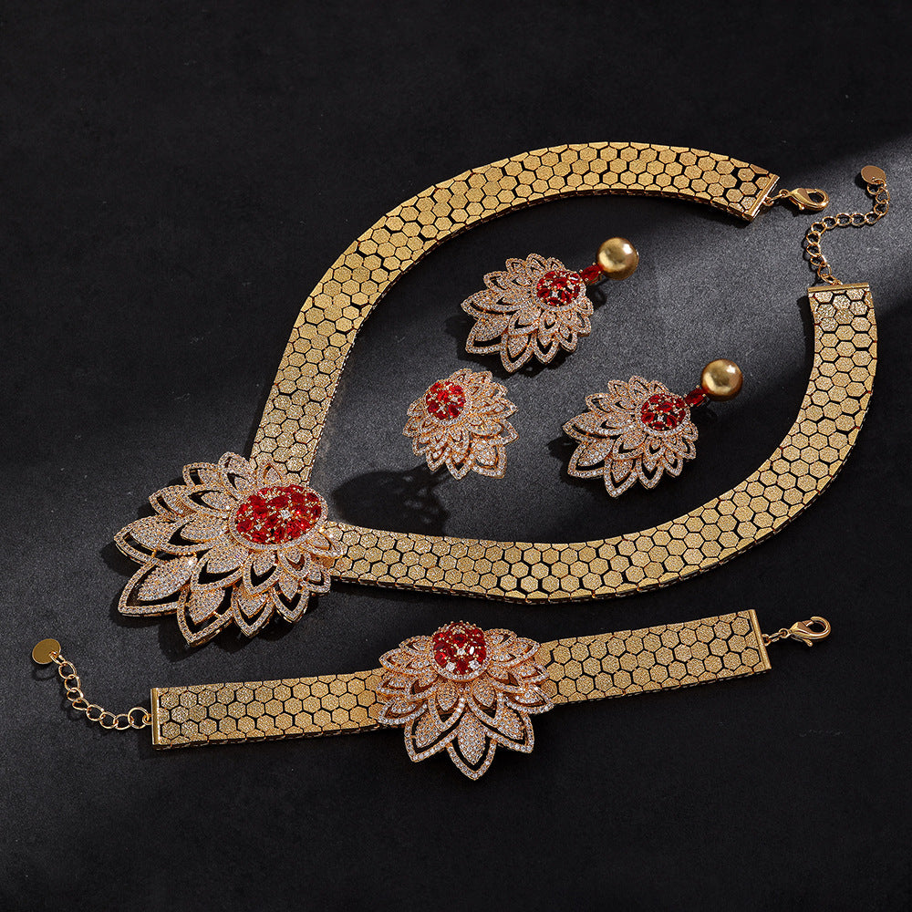 Bohemian style jewelry set, luxurious banquet accessories for women