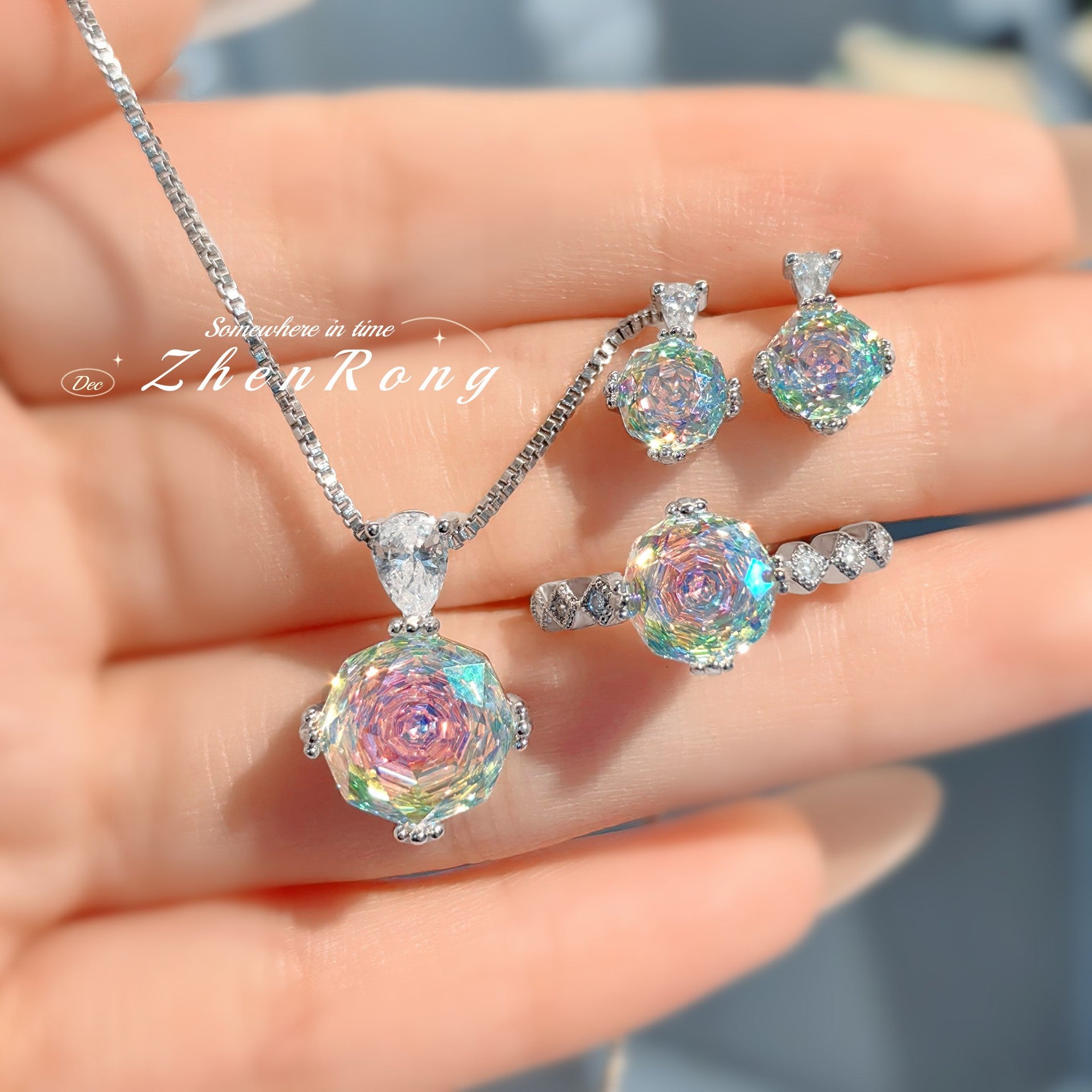 Octagonal Millennium Rose Che Paraiba Color Treasure Series