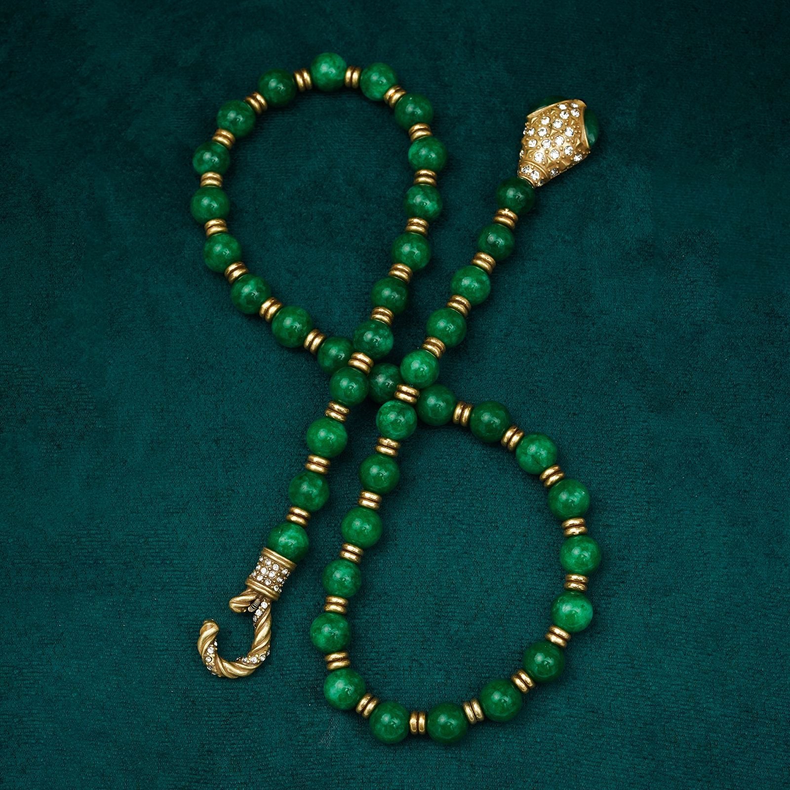 Fashion Medieval Spirit Snake Beaded Heavy Industry Necklace Set