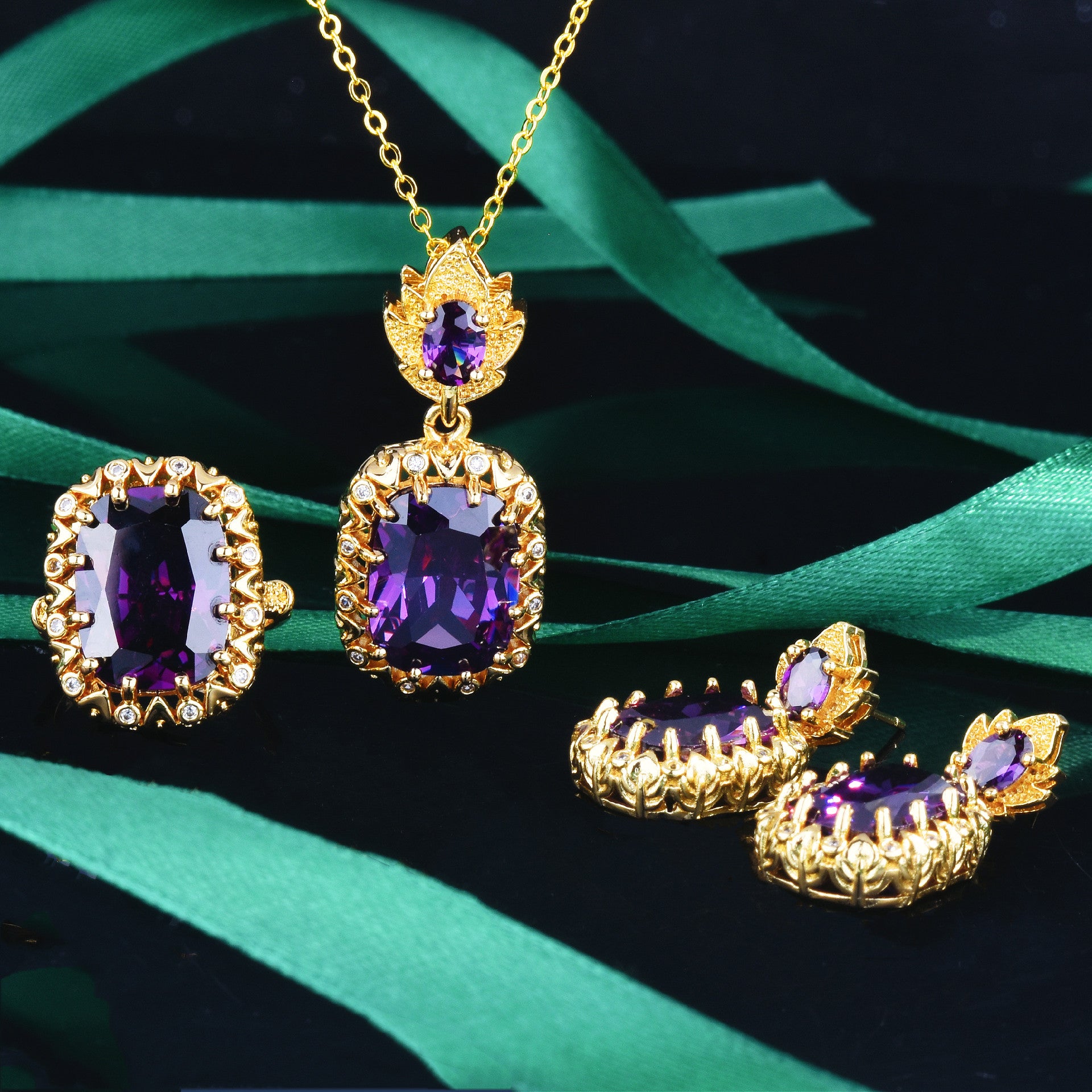 Italian retro high carbon diamond color treasure series