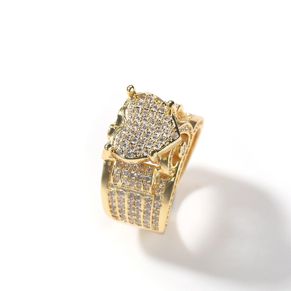 Vintage love zircon ring