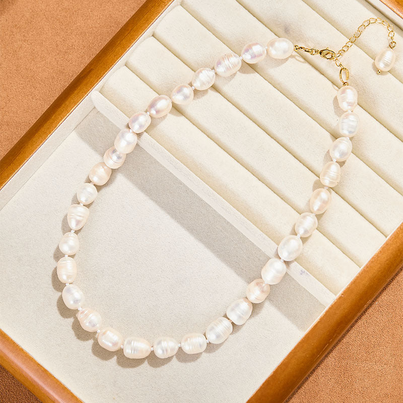 Stylish Vintage Freshwater Geometric Pearl Necklace