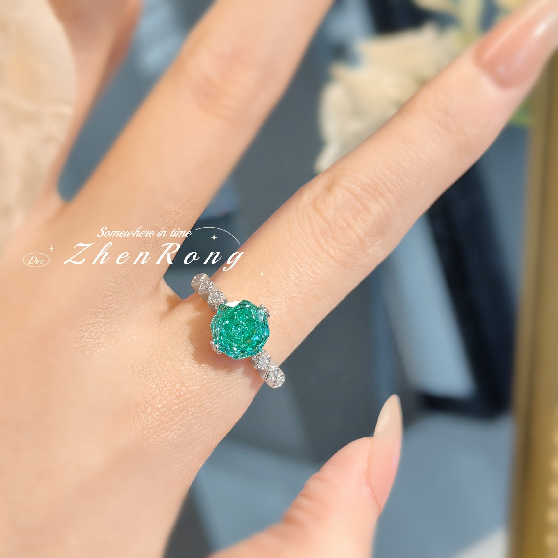 Octagonal Millennium Rose Che Paraiba Color Treasure Series