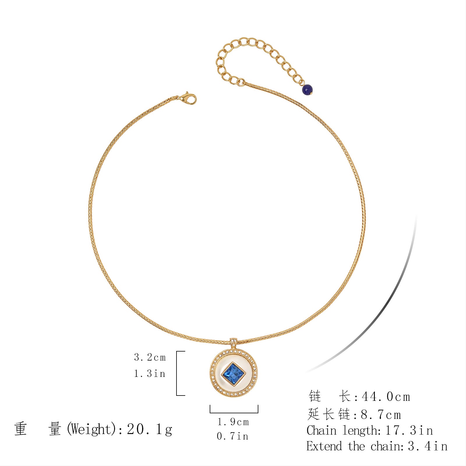 Fashion light luxury blue rhinestone suit