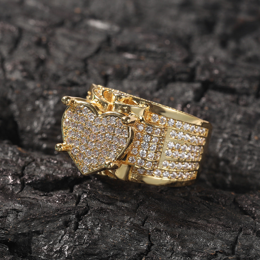 Vintage love zircon ring