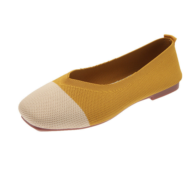 Women's Knitted Soft-soled Casual Shoes Fashion Breathable Loafers