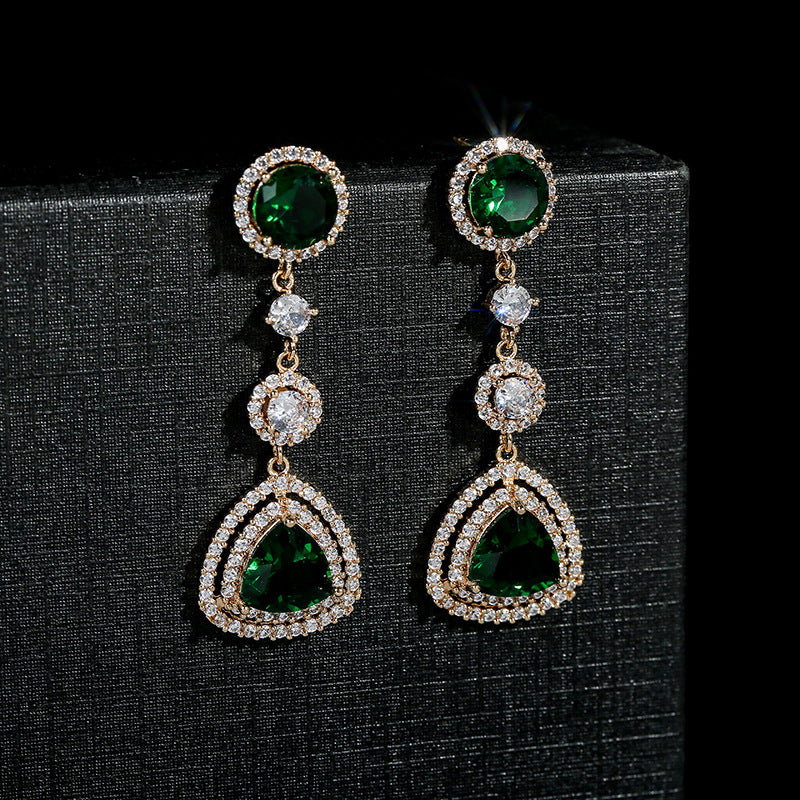 Vintage Inspired Pink Crystal Earrings – Red Teardrop Gemstone Luxury Jewelry
