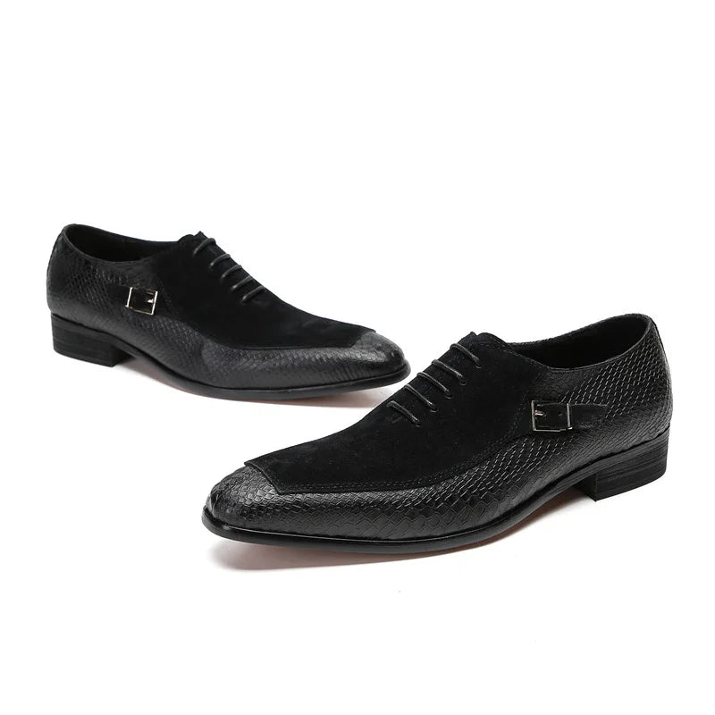 Black fashion shoes men's dress shoes