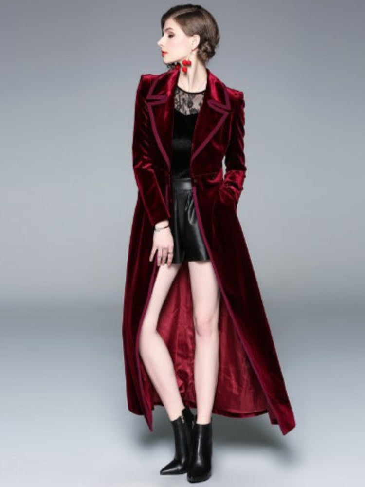 New temperament velvet coat