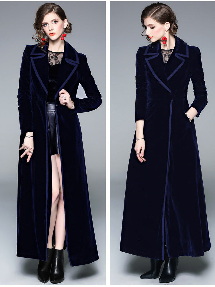 New temperament velvet coat