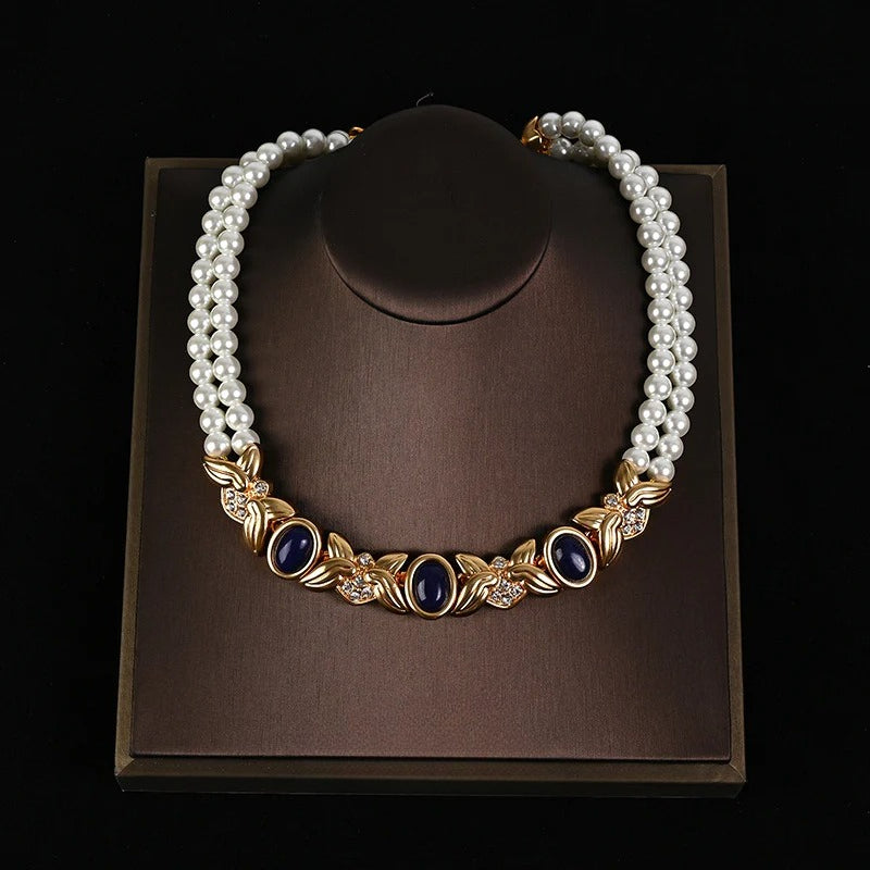 Medieval Heavy Industry lapis lazuli glazed necklace