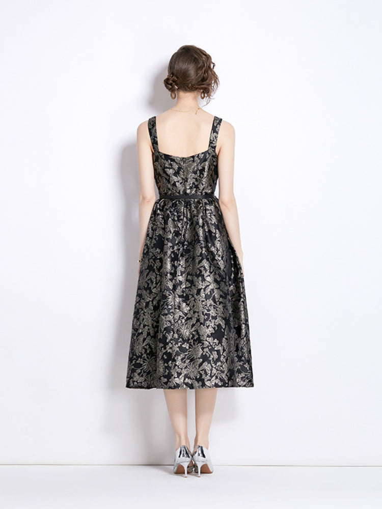 French Curve Jacquard Dress