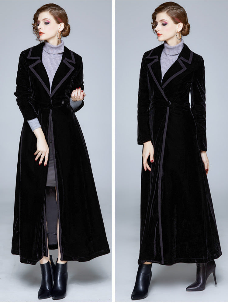 New temperament velvet coat