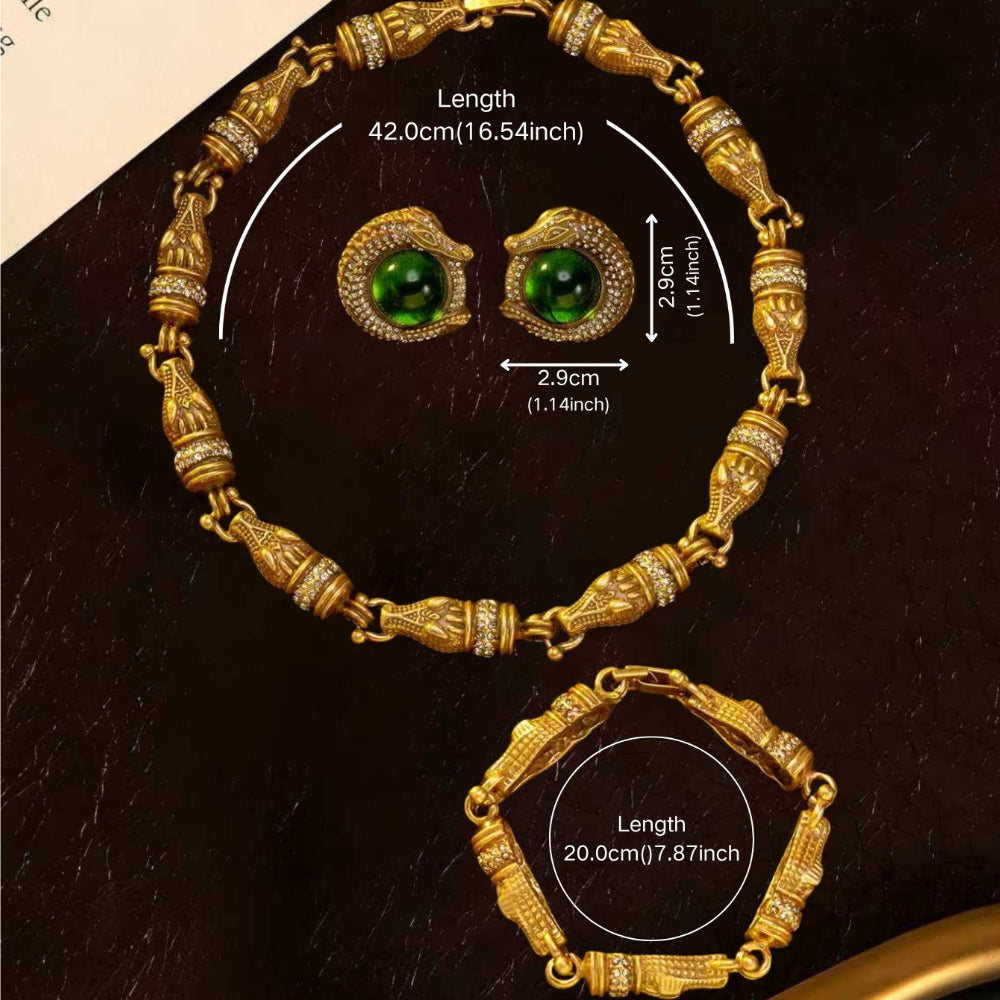 Collier diamant médiéval vintage émaillé