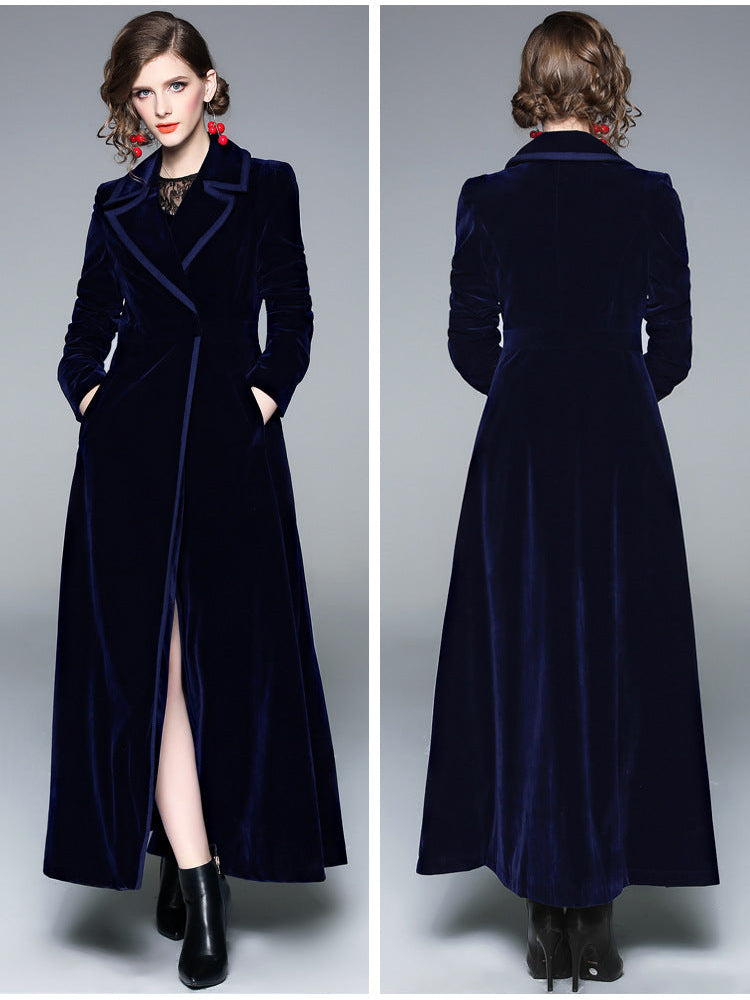 New temperament velvet coat