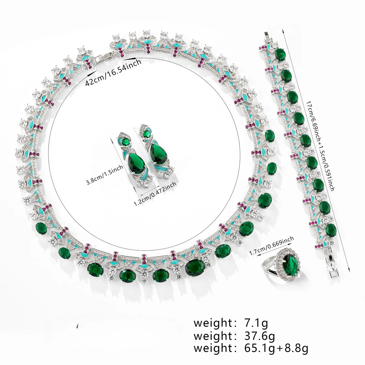 Fashioneasiest for matchheavy industry colorful treasure necklaceaccessible luxuryniche style clavicle chain dinner suit